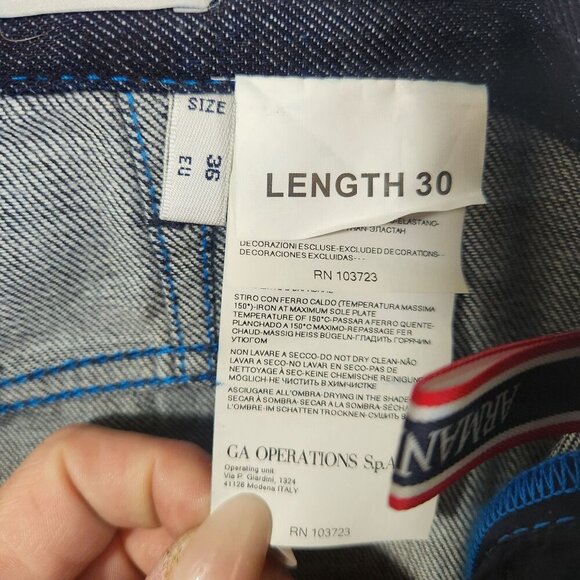 Armani Jeans J21 Dark Wash Button-Fly Denim Jeans Men's 38? Read description - Picture 5 of 7